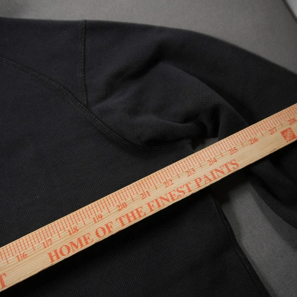 Public Rec Waffle Knit Raglan XL Men Hoodie Thermal Black Gym Essential Pullover
